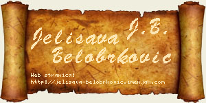 Jelisava Belobrković vizit kartica